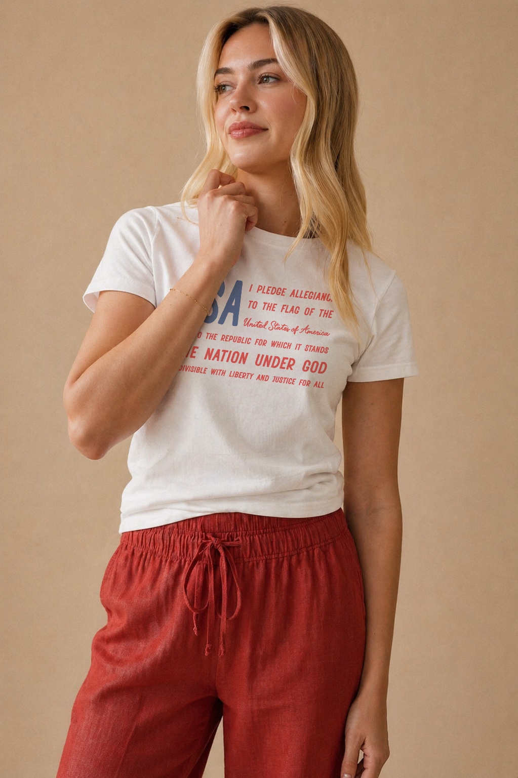 USA Allegiance | White Tee - Image 5