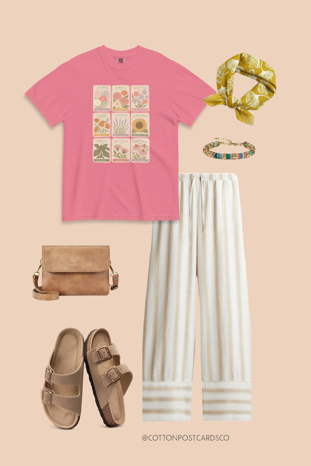 Pink seeds - linen pants