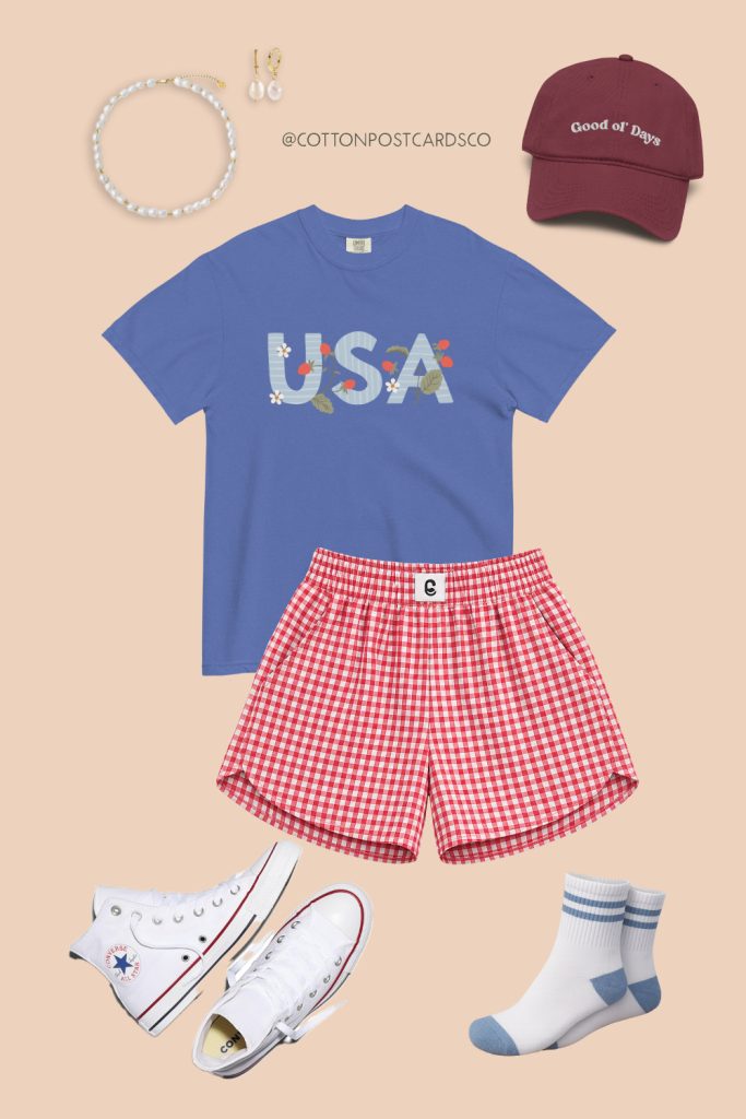 USA - gingham shorts